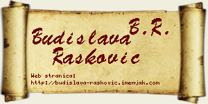 Budislava Rašković vizit kartica